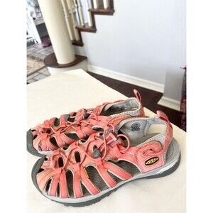 Keen Whisper Women’s Waterproof Sandals Pink Coral Hiking. Size 9 Excellent